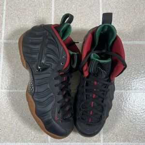 Nike Air Foamposite Pro Green Red Black 624041-004 Size 10 Men's